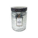 Voluspa Japonica Large Embossed Metallic Glass Jar, Yashioka Gardenia  16 oz