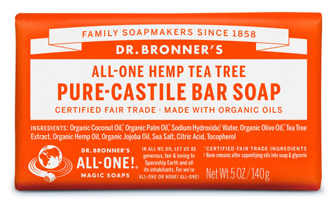 Pure Castile Bar Soap Hemp Tea Tree 5 oz